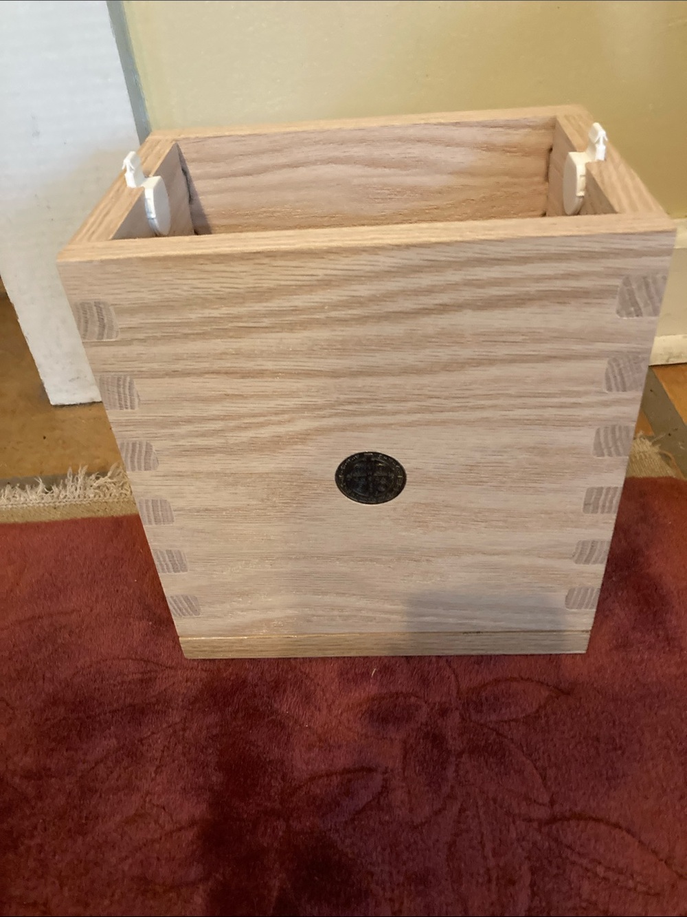 Cremation urn st Joseph abbey woodworking oak